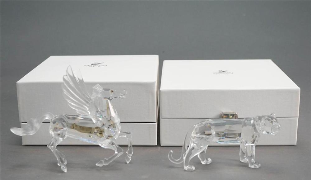 TWO SWAROVSKI CRYSTAL ANIMAL