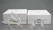 TWO SWAROVSKI CRYSTAL ANIMAL F