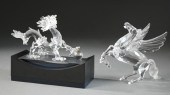 TWO SWAROVSKI CRYSTAL FIGURINE