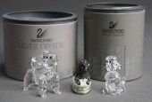 TWO SWAROVSKI CRYSTAL POODLE F
