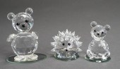 TWO SWAROVSKI CRYSTAL TEDDY BE