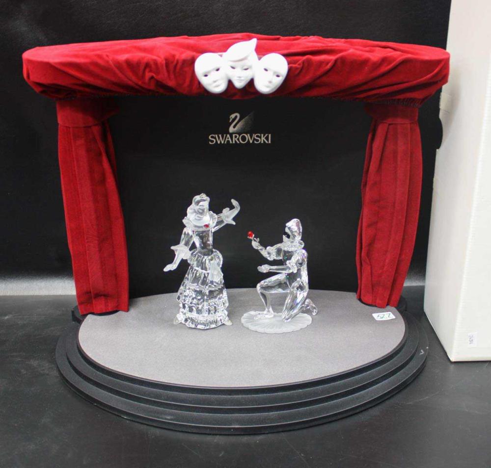 TWO SWAROVSKI MASQUERADE CRYSTAL
