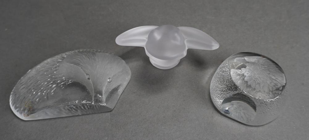 TWO SWEDISH PARTIAL FROSTED GLASS