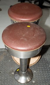 TWO SWIVEL DINER STOOLS c.1959