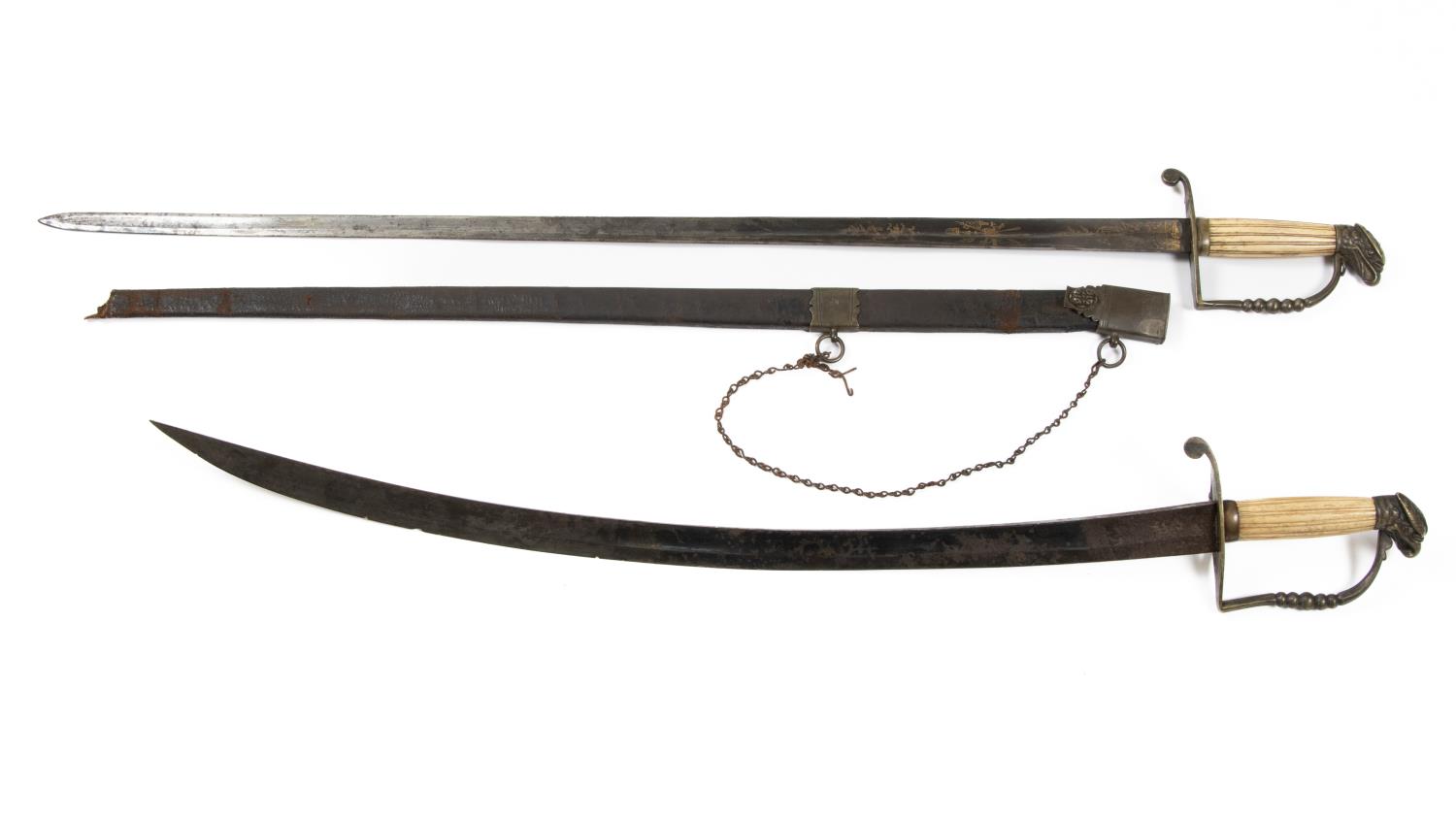 TWO SWORDS, EAGLE HEAD 5 BALL SABRE