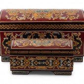 Two Syrian Carved and Polychro