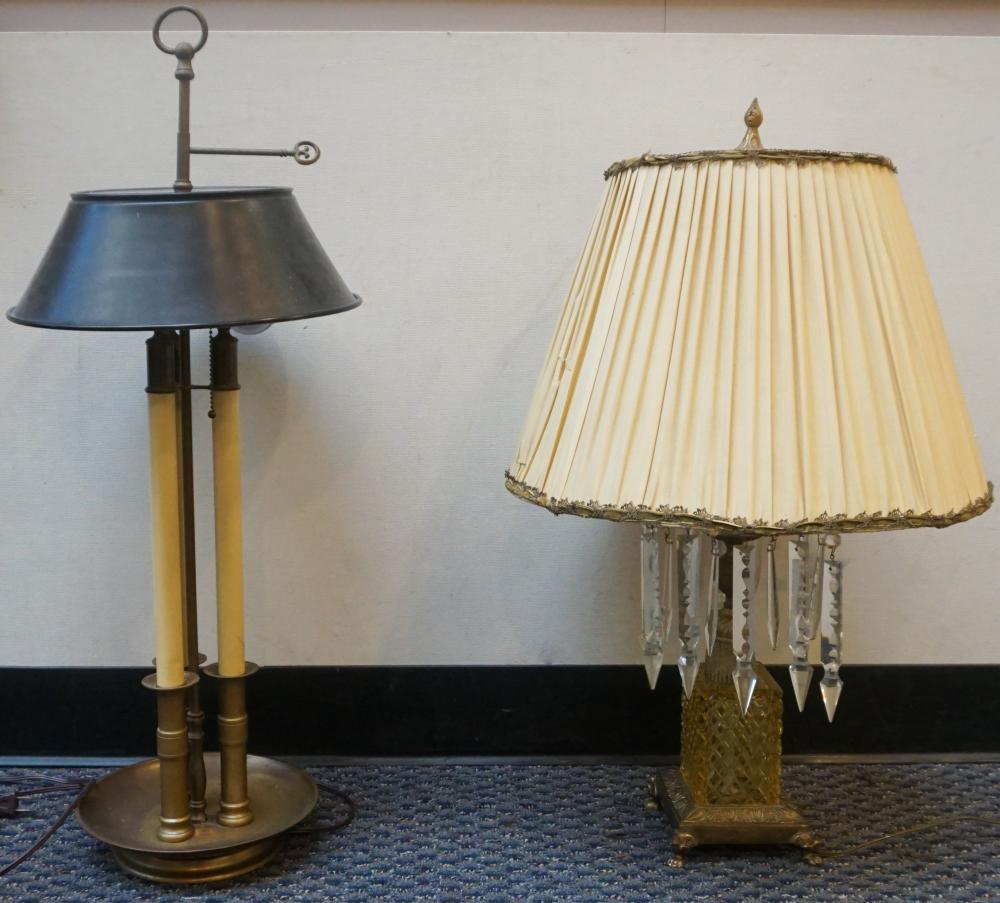 TWO TABLE LAMPS, H: 32 IN. (81.28