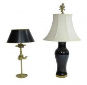 TWO TABLE LAMPS, INCLUDING: ON