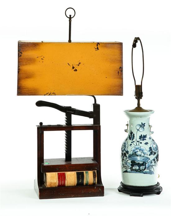 TWO TABLE LAMPS.  Twentieth