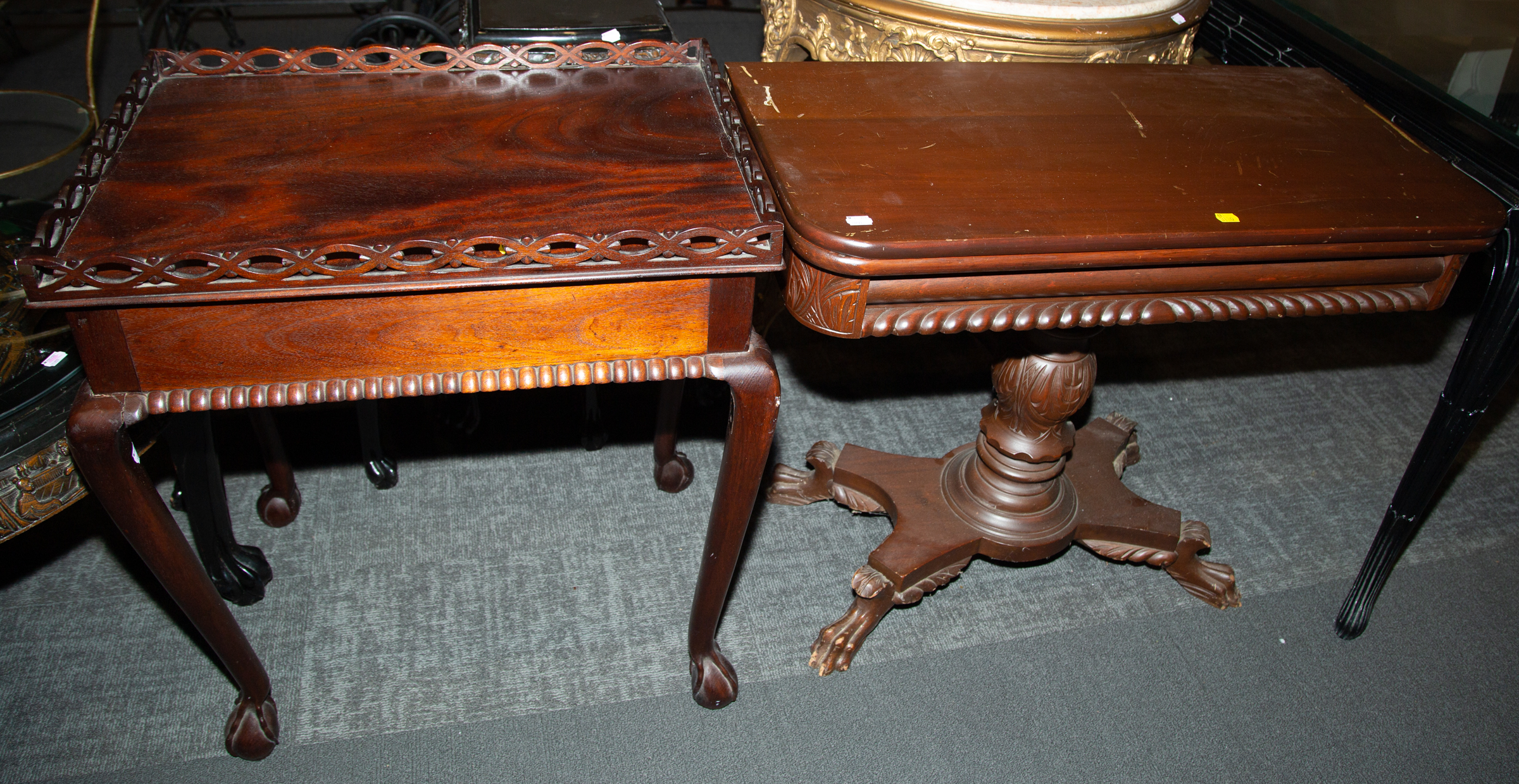 TWO TABLES Includes a Mahogany