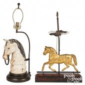 TWO TABLETOP LAMPS, 19TH C.Two