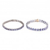 TWO TANZANITE BRACELETS The fi
