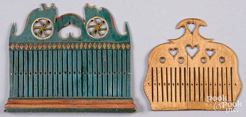 TWO TAPE LOOMS, 19TH C.Two tape