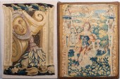 TWO TAPESTRY BORDER FRAGMENTS,