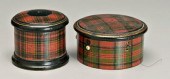 Two tartanware thread cases: o