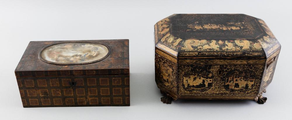 TWO TEA CADDIES 19TH CENTURYTWO TEA