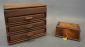 TWO TEAK AND BRIARWOOD JEWELRY