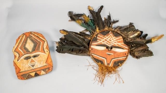 TWO TEKE CONGO MASKSTwo Teke