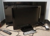 TWO TELEVISIONS WITH REMOTES,