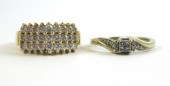 TWO TEN KARAT GOLD RINGS, INCL