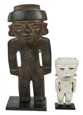 TWO TEOTIHUACAN CARVED FIGURES