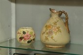TWO TEPLITZ VASES. A satin gla