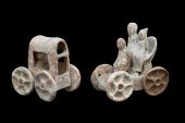 TWO TERRACOTTA CARTSTwo Terrac