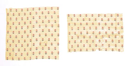 TWO TEXTILE FRAGMENTS, INDIA