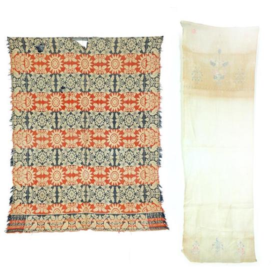 TWO TEXTILES.  Ohio jacquard