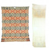TWO TEXTILES.  Ohio jacquard c