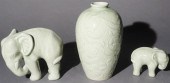TWO THAI CELADON GLAZED CERAMI