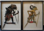 TWO THAI POLYCHROME PAINTED SH