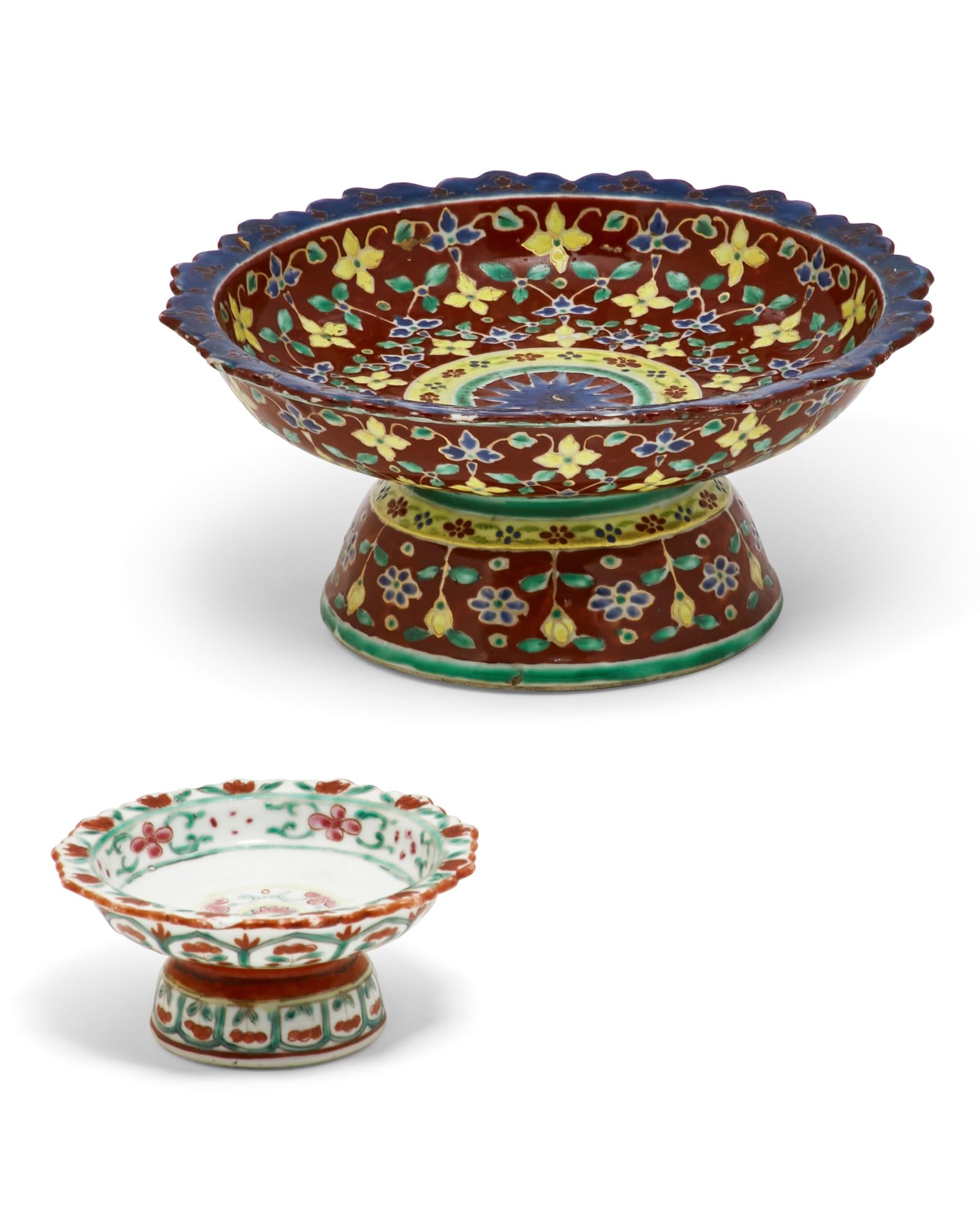 TWO THAI PORCELAIN BENCHARONG