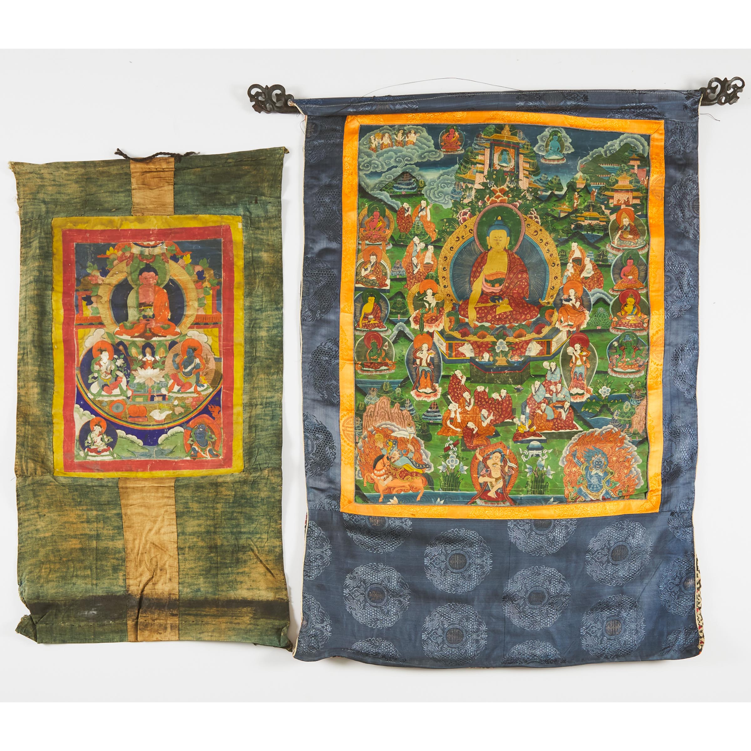 Two Thangkas of Bhaisajyaguru