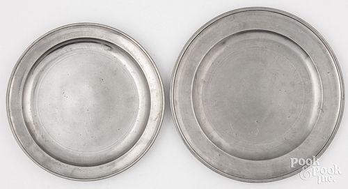 TWO THOMAS BOARDMAN PEWTER