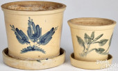 TWO THOMAS HAIG FLOWERPOTS<br>