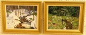 Two Thomas Marcotti  oil on bo