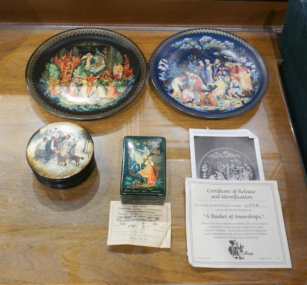 TWO TIANEX RUSSIAN DECORATED