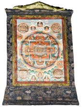 TWO TIBETAN MANDALA AND AMITAB