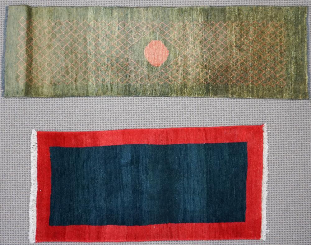 TWO TIBETAN RUGS, LONGER: 6 FT 7 IN