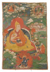 TWO TIBETAN TANKAS, 19TH CENTU