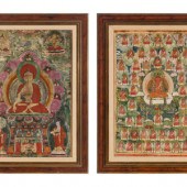 Two Tibetan Thangkas
Late 19th