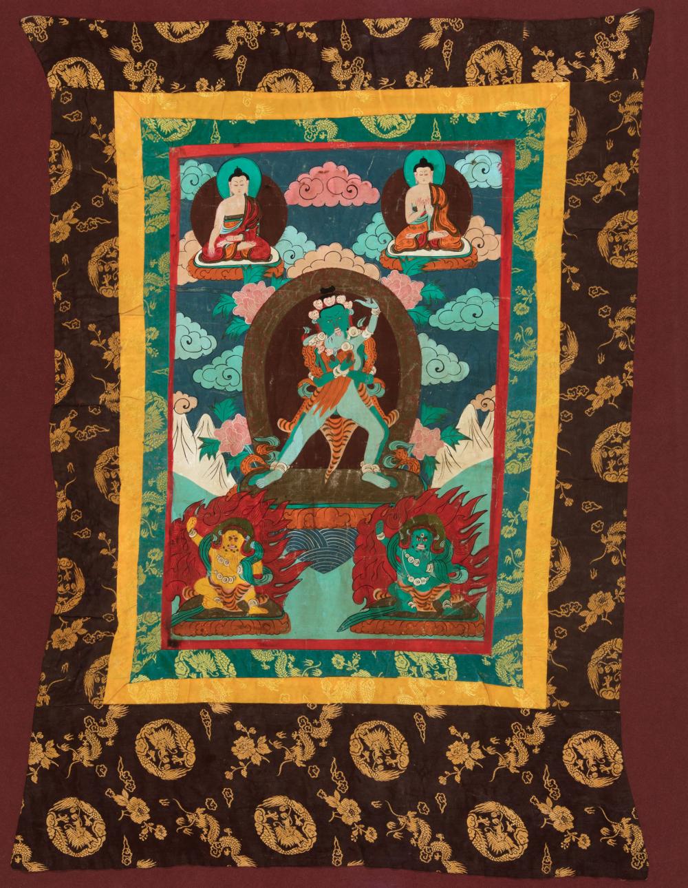 TWO TIBETAN THANGKASTwo Tibetan