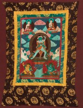 TWO TIBETAN THANGKASTwo Tibeta