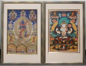 TWO TIBETAN THANKAS, FRAME OF