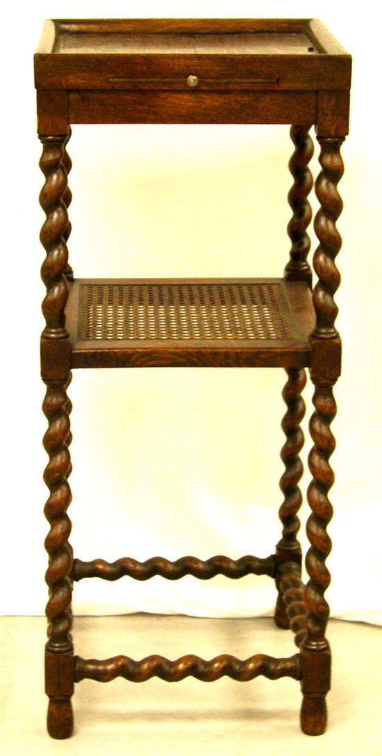 Two tier barley twist leg stand