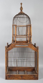 TWO-TIER WOOD AND WIREWORK DOM