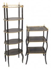 TWO TIERED STANDS, ONE HAVING
