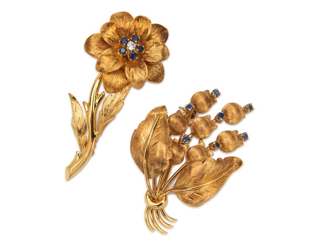 TWO TIFFANY & CO. 18K GOLD AND