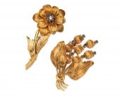 TWO TIFFANY & CO. 18K GOLD AND